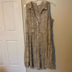 Calvin Klein Snake Pattern Sheath Dres size 14